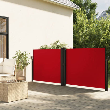 Windscherm uittrekbaar 140x600 cm rood - AllerleiShop