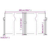 Windscherm uittrekbaar 140x600 cm bruin - AllerleiShop