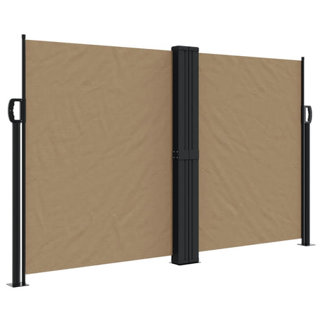 Windscherm uittrekbaar 140x600 cm taupe - AllerleiShop