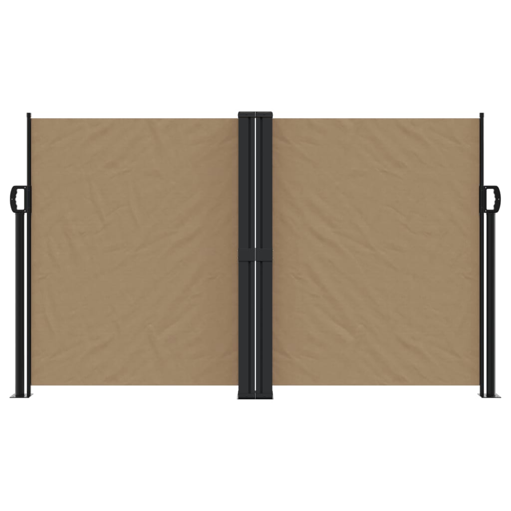 Windscherm uittrekbaar 140x600 cm taupe - AllerleiShop