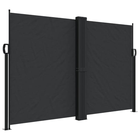 Windscherm uittrekbaar 160x600 cm zwart - AllerleiShop