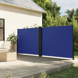 Windscherm uittrekbaar 160x600 cm blauw - AllerleiShop