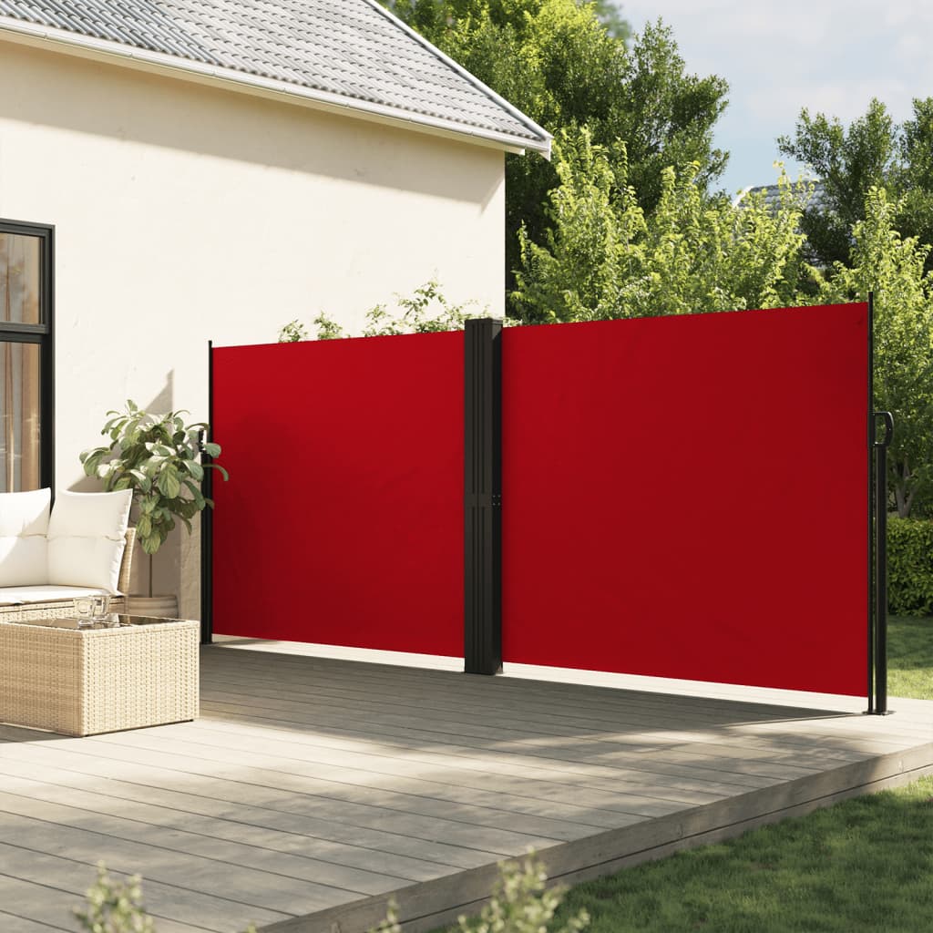 Windscherm uittrekbaar 160x600 cm rood - AllerleiShop