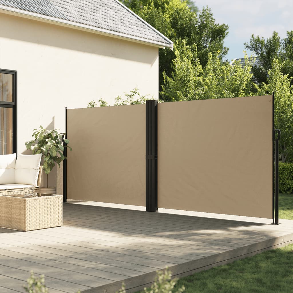 Windscherm uittrekbaar 160x600 cm beige - AllerleiShop