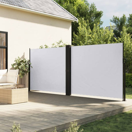 Windscherm uittrekbaar 160x600 cm wit - AllerleiShop