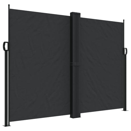 Windscherm uittrekbaar 180x600 cm zwart - AllerleiShop