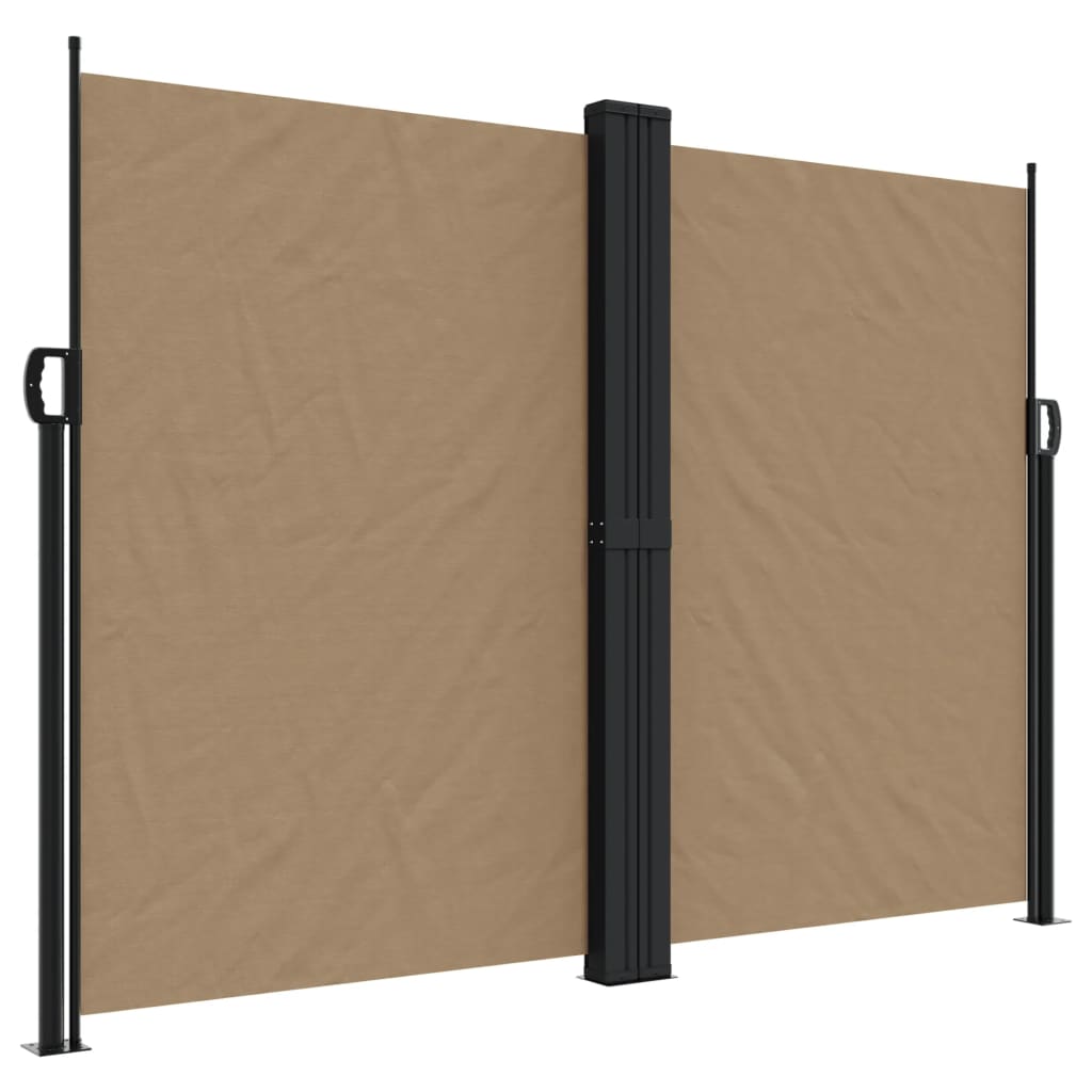 Windscherm uittrekbaar 180x600 cm taupe - AllerleiShop