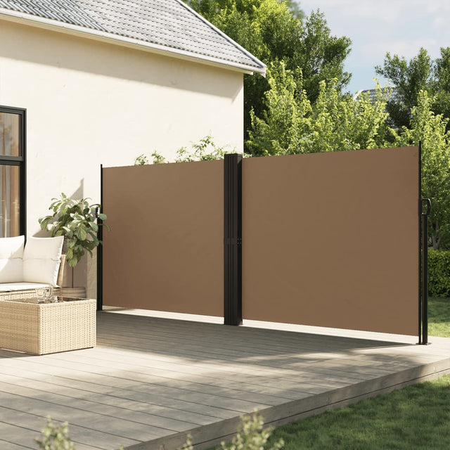 Windscherm uittrekbaar 180x600 cm taupe - AllerleiShop