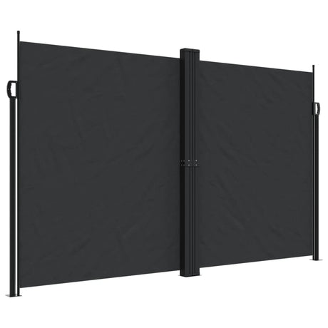 Windscherm uittrekbaar 200x600 cm zwart - AllerleiShop