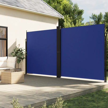 Windscherm uittrekbaar 200x600 cm blauw - AllerleiShop