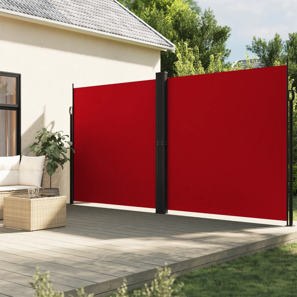 Windscherm uittrekbaar 200x600 cm rood - AllerleiShop