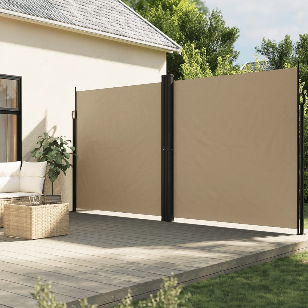 Windscherm uittrekbaar 200x600 cm beige - AllerleiShop