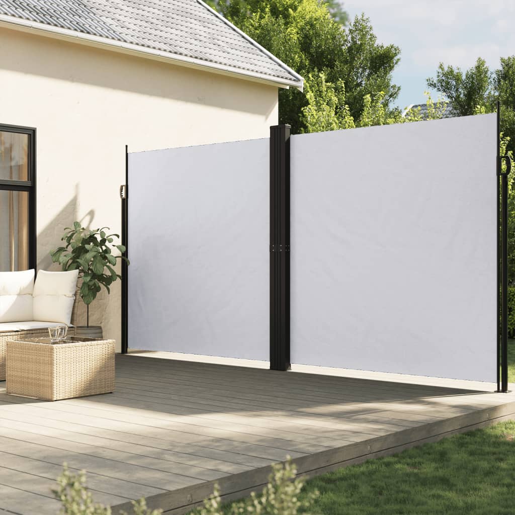 Windscherm uittrekbaar 200x600 cm wit - AllerleiShop