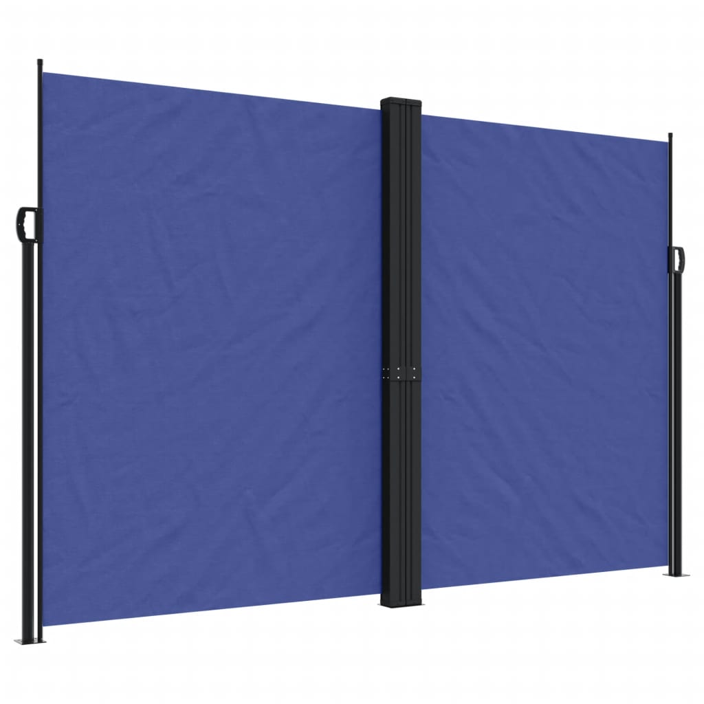 Windscherm uittrekbaar 220x600 cm blauw - AllerleiShop