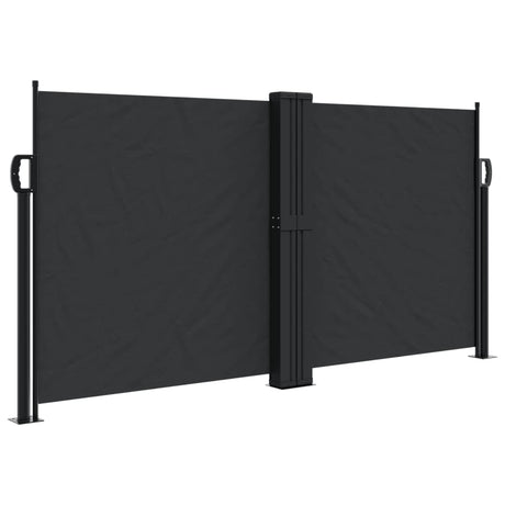 Windscherm uittrekbaar 120x1000 cm zwart - AllerleiShop