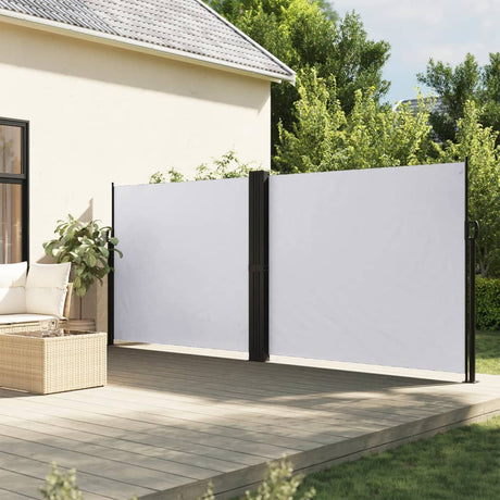 Windscherm uittrekbaar 160x1000 cm wit - AllerleiShop