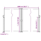 Windscherm uittrekbaar 180x1000 cm wit - AllerleiShop