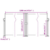 Windscherm uittrekbaar 120x1200 cm donkergroen - AllerleiShop