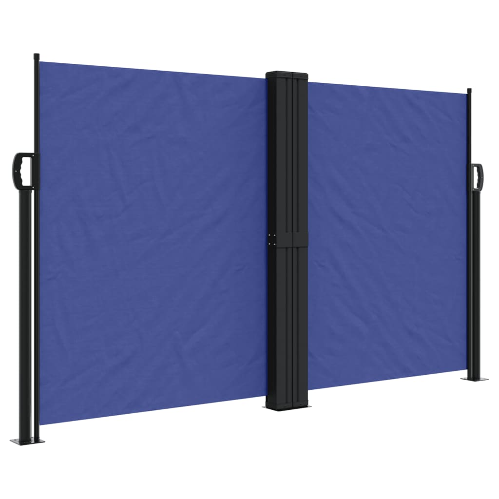 Windscherm uittrekbaar 140x1200 cm blauw - AllerleiShop