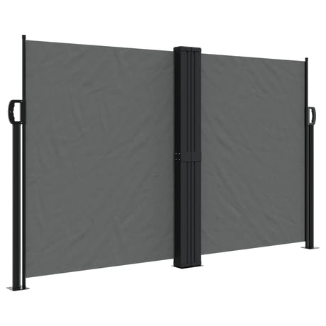 Windscherm uittrekbaar 140x1200 cm antracietkleurig - AllerleiShop