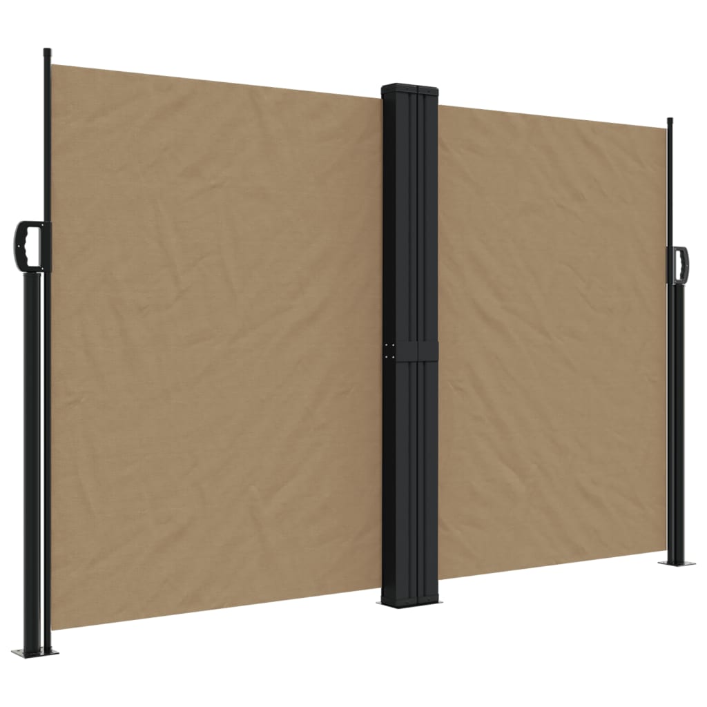 Windscherm uittrekbaar 160x1200 cm taupe - AllerleiShop