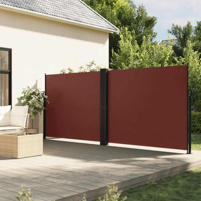 Tuinscherm uittrekbaar 180x1200 cm bruin - AllerleiShop