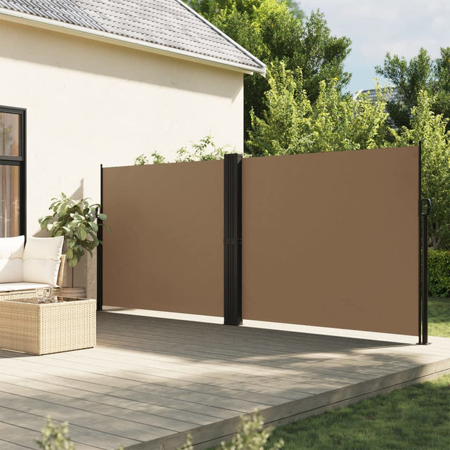 Windscherm uittrekbaar 180x1200 cm taupe - AllerleiShop