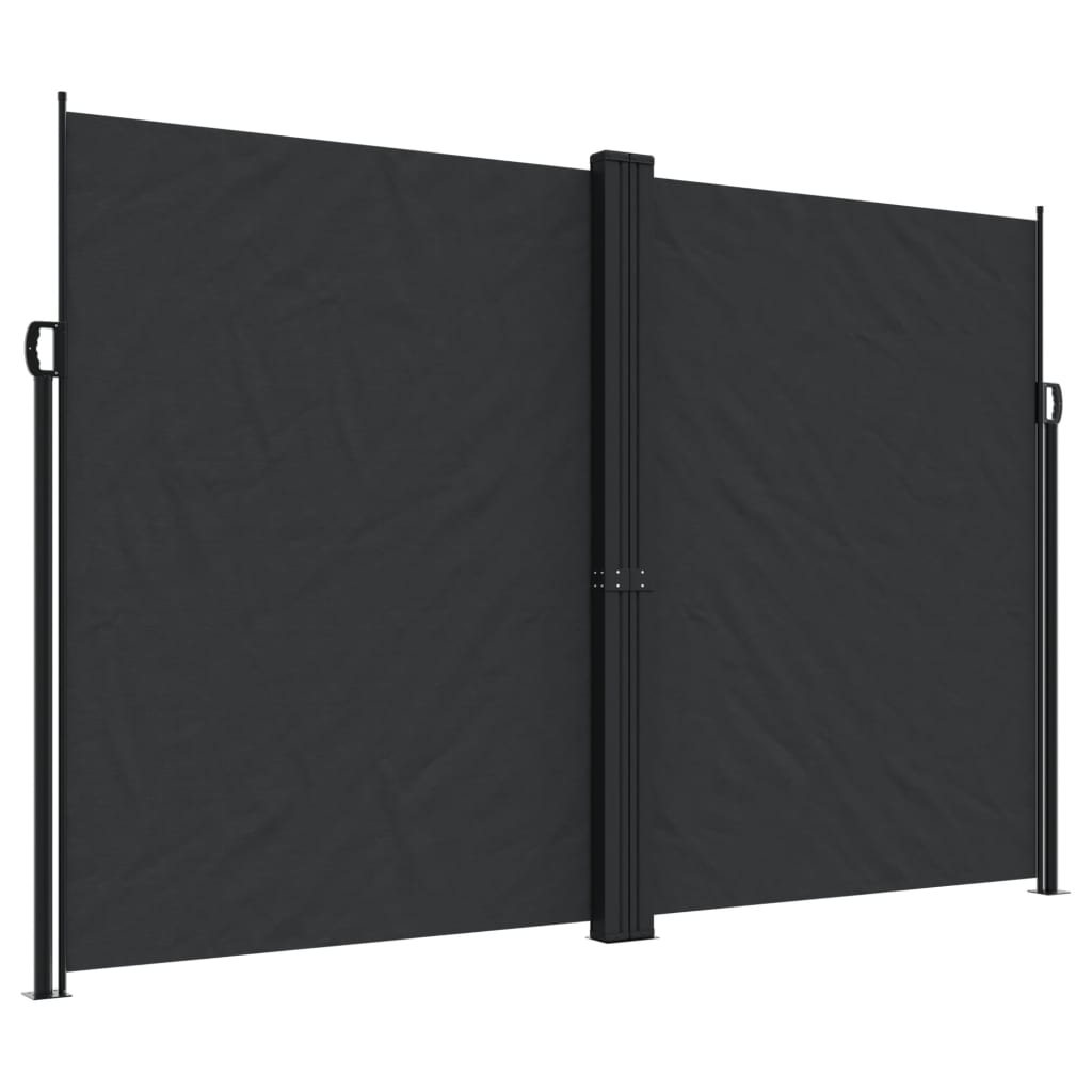 Tuinscherm uittrekbaar 220x1200 cm zwart - AllerleiShop