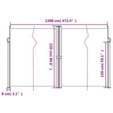 Tuinscherm uittrekbaar 220x1200 cm zwart - AllerleiShop