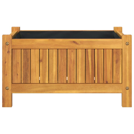 Plantenbak met voering 54x31x30 cm massief acaciahout - AllerleiShop