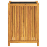 Plantenbak met voering 54x31x75 cm massief acaciahout - AllerleiShop