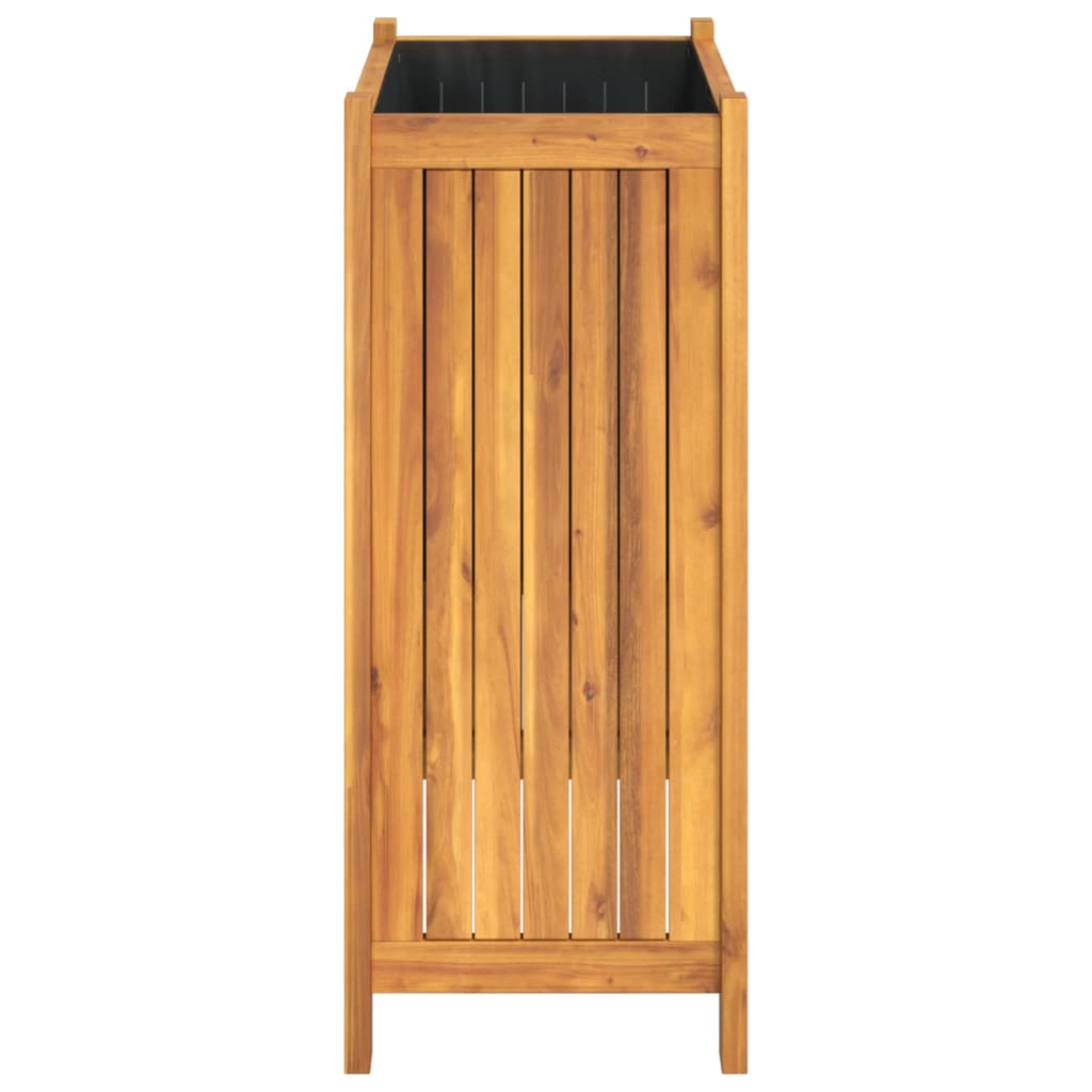 Plantenbak met voering 54x31x75 cm massief acaciahout - AllerleiShop