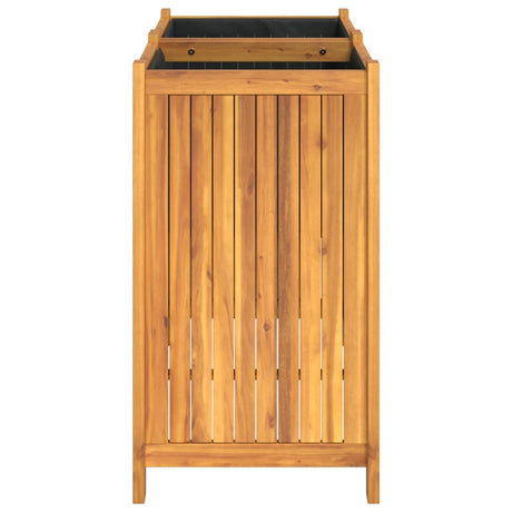 Plantenbak met voering 84x42x75 cm massief acaciahout - AllerleiShop