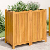 Plantenbak met voering 84x42x75 cm massief acaciahout - AllerleiShop