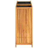 Plantenbak met voering 84x42x100 cm massief acaciahout - AllerleiShop