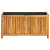 Plantenbak met voering 99,5x38x50 cm massief acaciahout - AllerleiShop