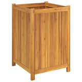 Plantenbak met voering 50x50x75 cm massief acaciahout - AllerleiShop