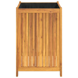 Plantenbak met voering 50x50x75 cm massief acaciahout - AllerleiShop