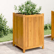 Plantenbak met voering 50x50x75 cm massief acaciahout - AllerleiShop