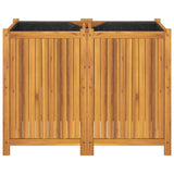 Plantenbak met voering 100x50x75 cm massief acaciahout - AllerleiShop