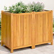 Plantenbak met voering 100x50x75 cm massief acaciahout - AllerleiShop