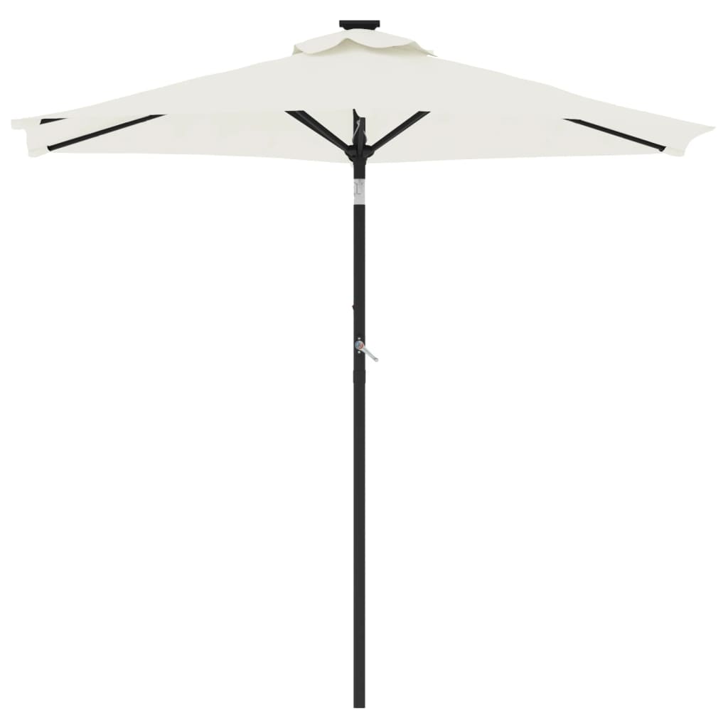 Parasol met stalen paal 225x225x212 cm wit - AllerleiShop