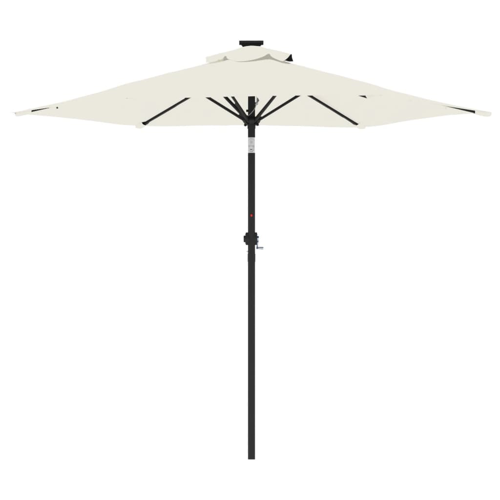 Parasol met stalen paal 225x225x212 cm wit - AllerleiShop