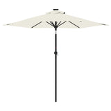 Parasol met stalen paal 225x225x212 cm wit - AllerleiShop