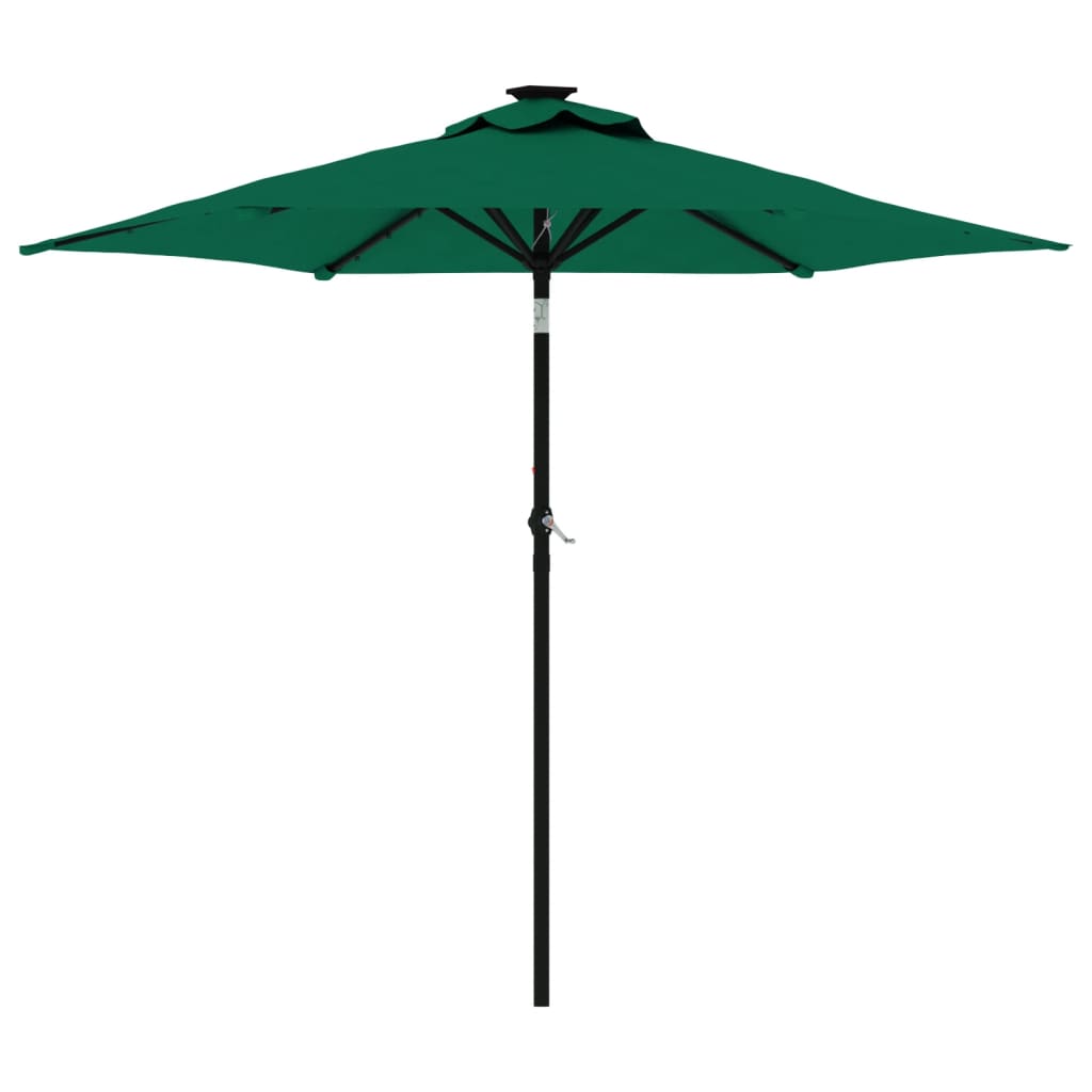 Parasol met stalen paal 225x225x212 cm groen - AllerleiShop