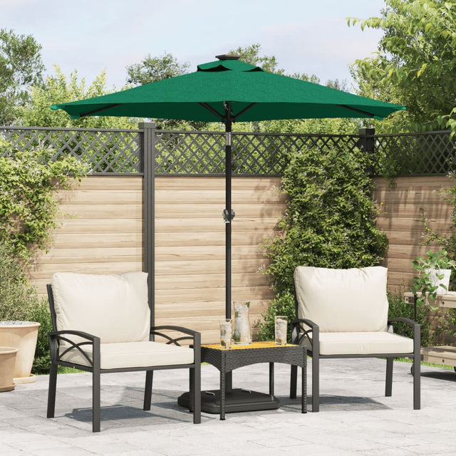 Parasol met stalen paal 225x225x212 cm groen - AllerleiShop