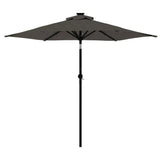 Parasol met stalen paal 225x225x212 cm antracietkleurig - AllerleiShop