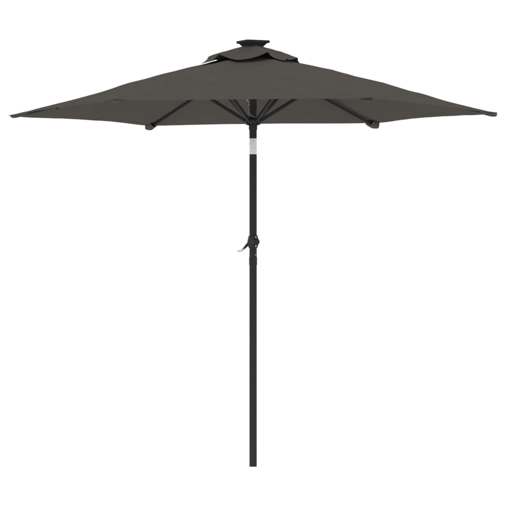 Parasol met stalen paal 225x225x212 cm antracietkleurig - AllerleiShop