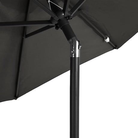 Parasol met stalen paal 225x225x212 cm antracietkleurig - AllerleiShop