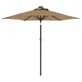 Parasol met stalen paal 225x225x212 cm taupe - AllerleiShop